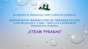 Naujienos „Respublikinė ikimokyklinio ir priešmokyklinio ugdymo įstaigų vaikų virtuali kūrybinių darbų paroda „Steam pyragas““ galerija. Nuotrauka 1 iš 1